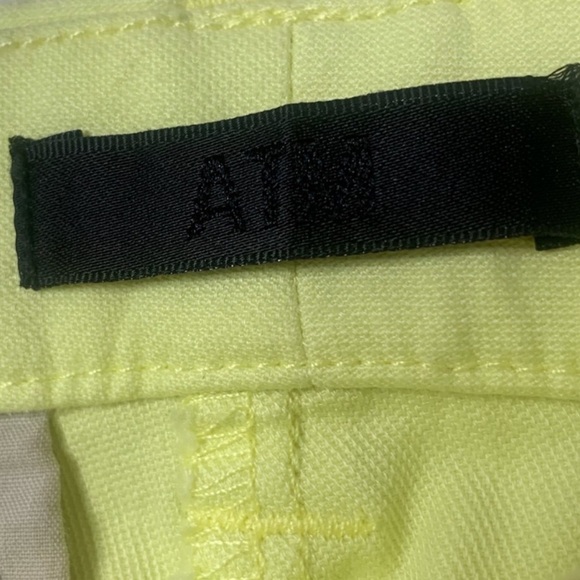 ATM Size 6 Chartreuse/Yellow Enzyme Wash Cropped Spring Summer Pants - Picture 3 of 8